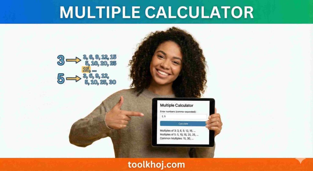 Multiple Calculator tool for finding multiples of numbers on toolkhoj.com"